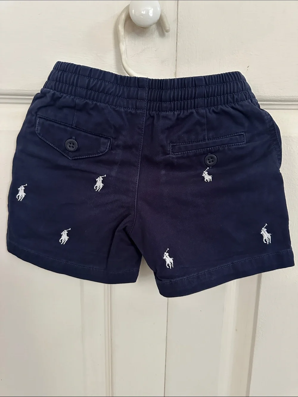 Ralph Lauren Navy Shorts with White Polo Embroidery